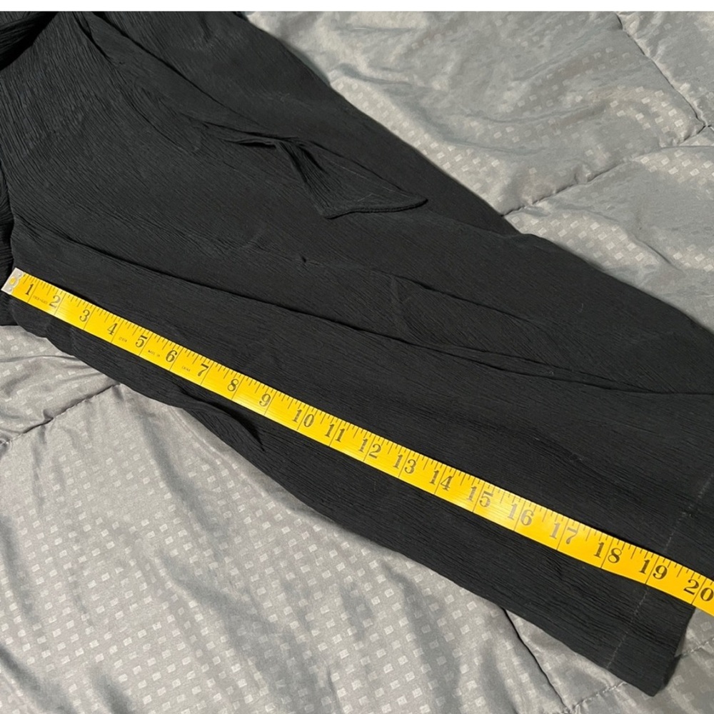 Anthropologie black one piece jump suit romper tie belt size 10 - Picture 10 of 10